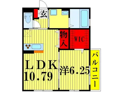 ルミエールI(1LDK/3階)の間取り写真