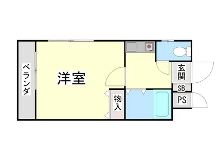 ルミエールUOZAKI(1K/2階)の間取り写真