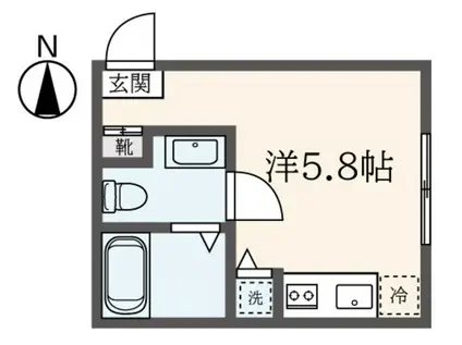 メゾンドシエル(ワンルーム/1階)の間取り写真