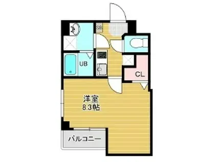 SERRA蘇我(1K/1階)の間取り写真