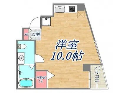 セルフィーユ三宮(ワンルーム/5階)の間取り写真