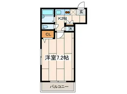 アートヒルズ横浜B棟(1K/1階)の間取り写真