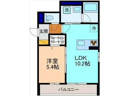 SH・ルス アリビオ(1LDK/1階)の間取り写真