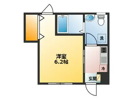 プロムナード(1K/1階)の間取り写真