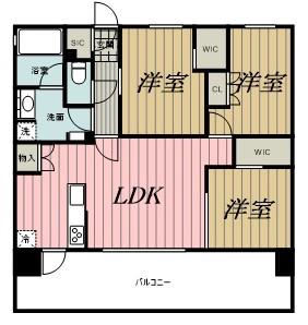 センチュリー千葉みなと(3LDK/4階)の間取り写真