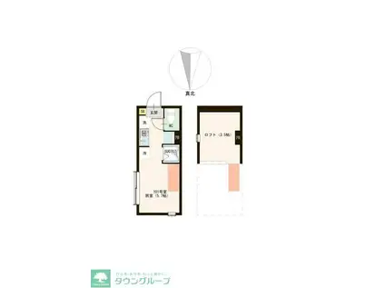 ハーモニーテラス都立家政(ワンルーム/1階)の間取り写真