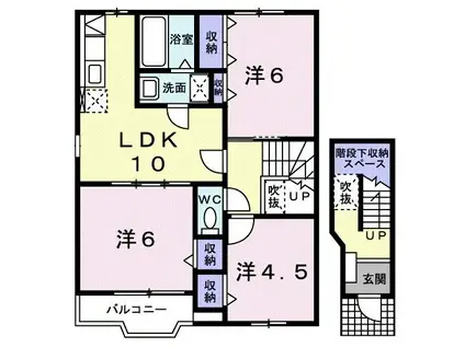 サン・ファミリーA(3LDK/2階)の間取り写真