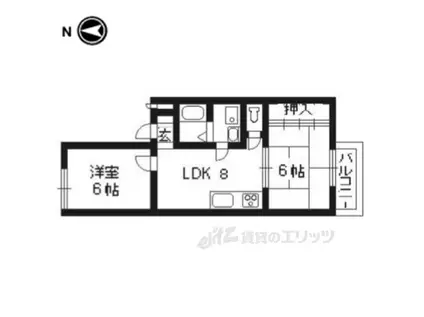 アンブラッセ(2LDK/2階)の間取り写真