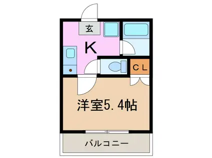 ファミール伊藤B棟(1K/1階)の間取り写真