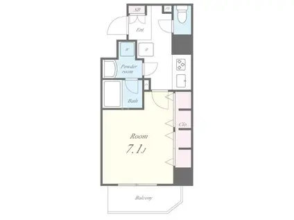 YHT押上(1K/1階)の間取り写真