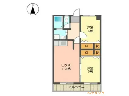 メゾンシンテル(2LDK/2階)の間取り写真