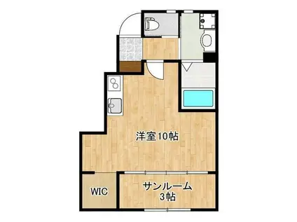 FLOWER VALLEY I(ワンルーム/1階)の間取り写真