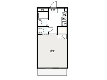 メゾン中島(1K/2階)の間取り写真