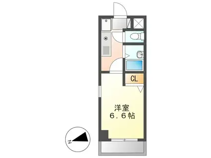 KATES HOUSE(1K/3階)の間取り写真