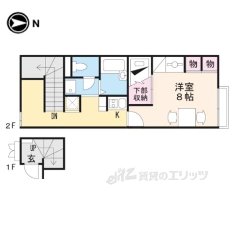 レオパレス城東(1K/2階)の間取り写真