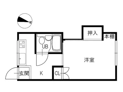 メゾン旭(1K/1階)の間取り写真