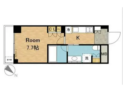 グランスイート麻布六本木(1K/3階)の間取り写真