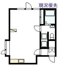 STAY22(1DK/1階)の間取り写真