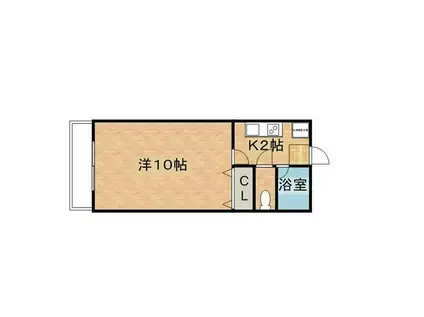ハイツチェリーヒル(1K/1階)の間取り写真