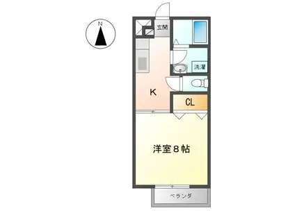 ハイム・ピエルネ D(1K/1階)の間取り写真