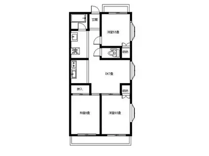 ヴェルセ学芸大(3DK/2階)の間取り写真