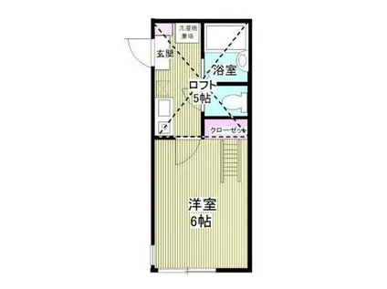 トリニティコート(1K/1階)の間取り写真