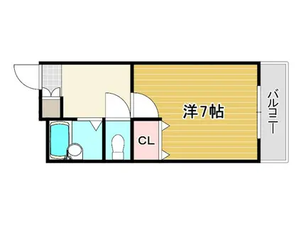 深江18(1K/2階)の間取り写真