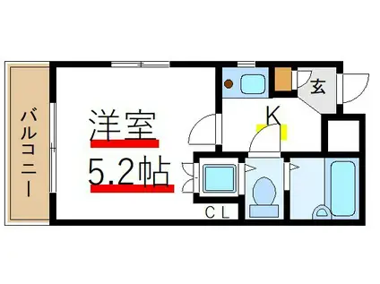 ペガサスビル(1K/4階)の間取り写真
