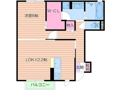 グリーンコートHII(2LDK/2階)の間取り写真