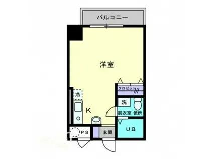 グレイス中野町(ワンルーム/6階)の間取り写真