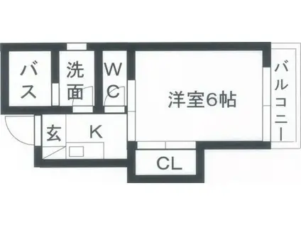 ファインハイツ(1K/1階)の間取り写真