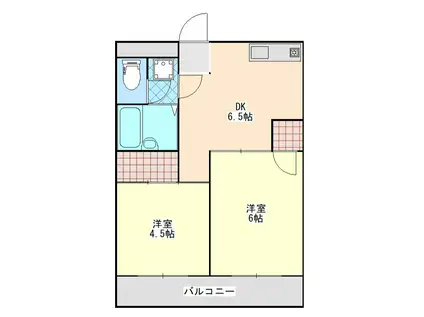 トータスレジデンス(2DK/5階)の間取り写真