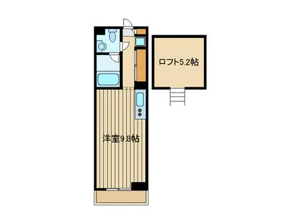 西武池袋線 石神井公園駅 徒歩5分 3階建 築11年(ワンルーム/3階)の間取り写真