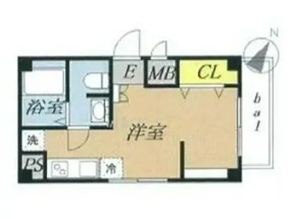 EPガーデン行徳(1K/3階)の間取り写真