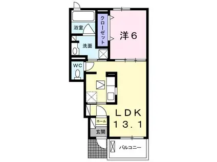 グラシアス(1LDK/1階)の間取り写真
