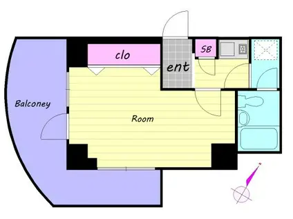ライオンズマンション滝野川(1K/5階)の間取り写真