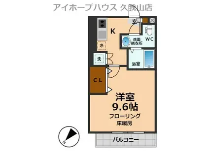 オーチャード弐番館(1K/4階)の間取り写真