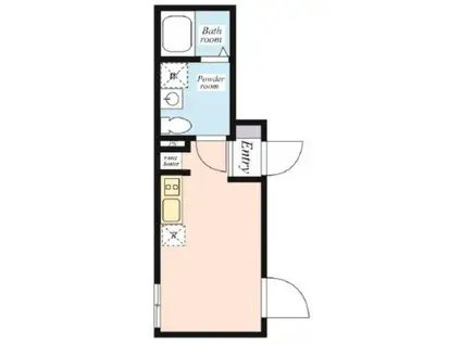 GREEN HILL 東陽町(ワンルーム/4階)の間取り写真