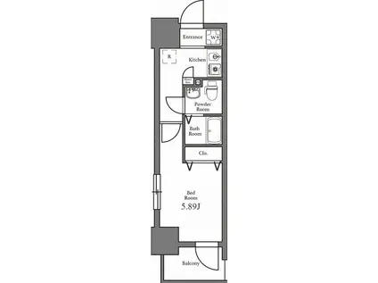 N-STAGE久米川(1K/11階)の間取り写真