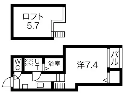 PRIME MAISON S(1K/1階)の間取り写真