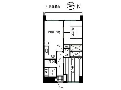 エポック新横浜(2DK/4階)の間取り写真