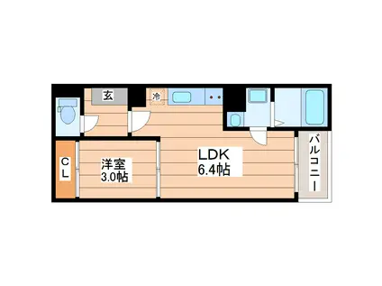 REGALEST F-1(1LDK/1階)の間取り写真