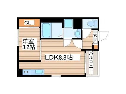 REGALEST荒井SL(1LDK/1階)の間取り写真