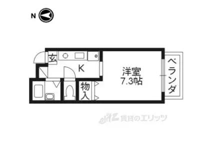 MAISONDARSAN(1K/1階)の間取り写真