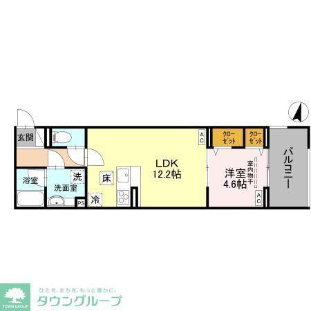 D-SERENO志木柏町(1LDK/1階)の間取り写真