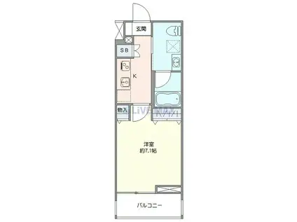 クレヴィスタ板橋西台III(1K/7階)の間取り写真