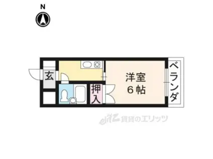ベルロード高野(1K/2階)の間取り写真