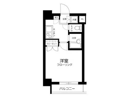 スカイコート文京小石川第3(1K/2階)の間取り写真