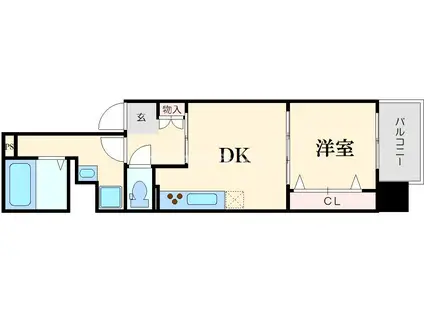 FOREST COURT南大江公園(1DK/6階)の間取り写真