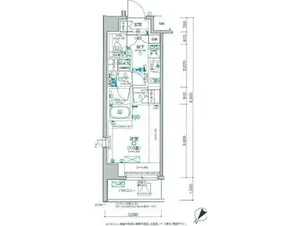 DUO STAGE 町田 MAXIV(1K/9階)の間取り写真